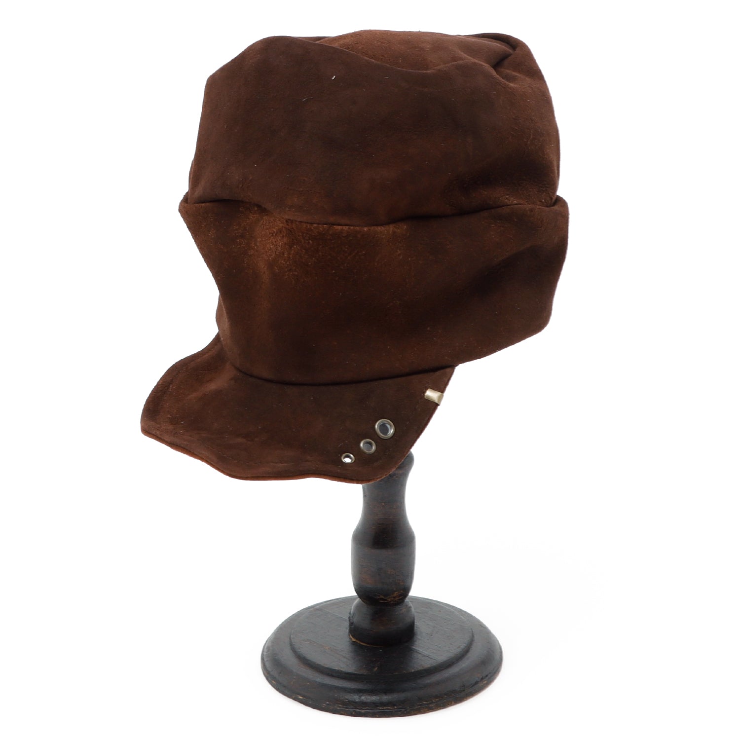 triangles hat(トライアングルズハット) Deep Brown Leather Turn Cap