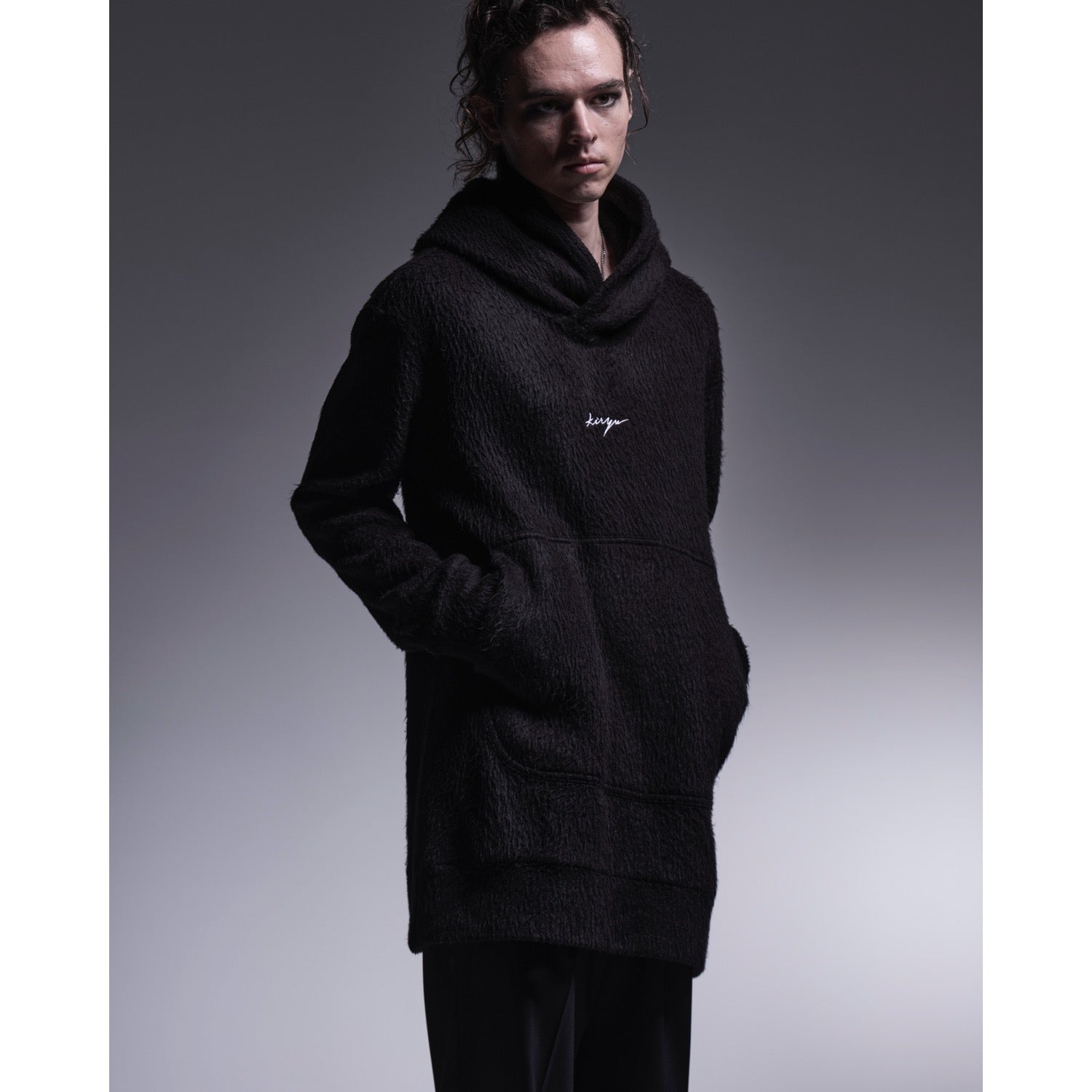 kiryuyrik(キリュウキリュウ)ShaggyJersey LooseHoodie / Black – ANRE