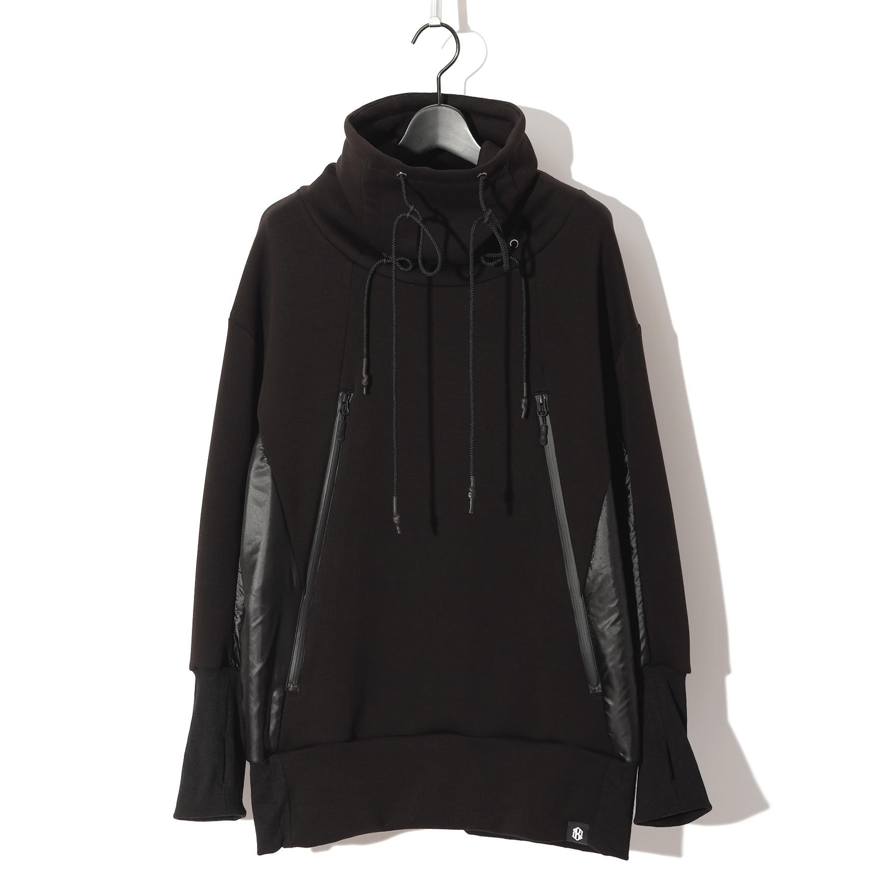 h*7様 スイッチブレード　DRAWSTRING HIGH-NECK パーカー SWITCHBLADE(スイッチブレード) DRAWSTRING HIGH-NECK P/O / BLACK