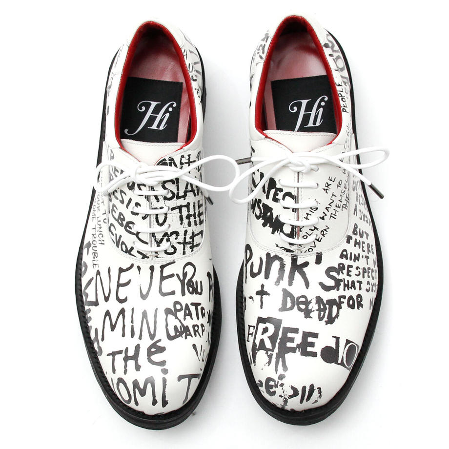 Message Print Shoes / WHITE