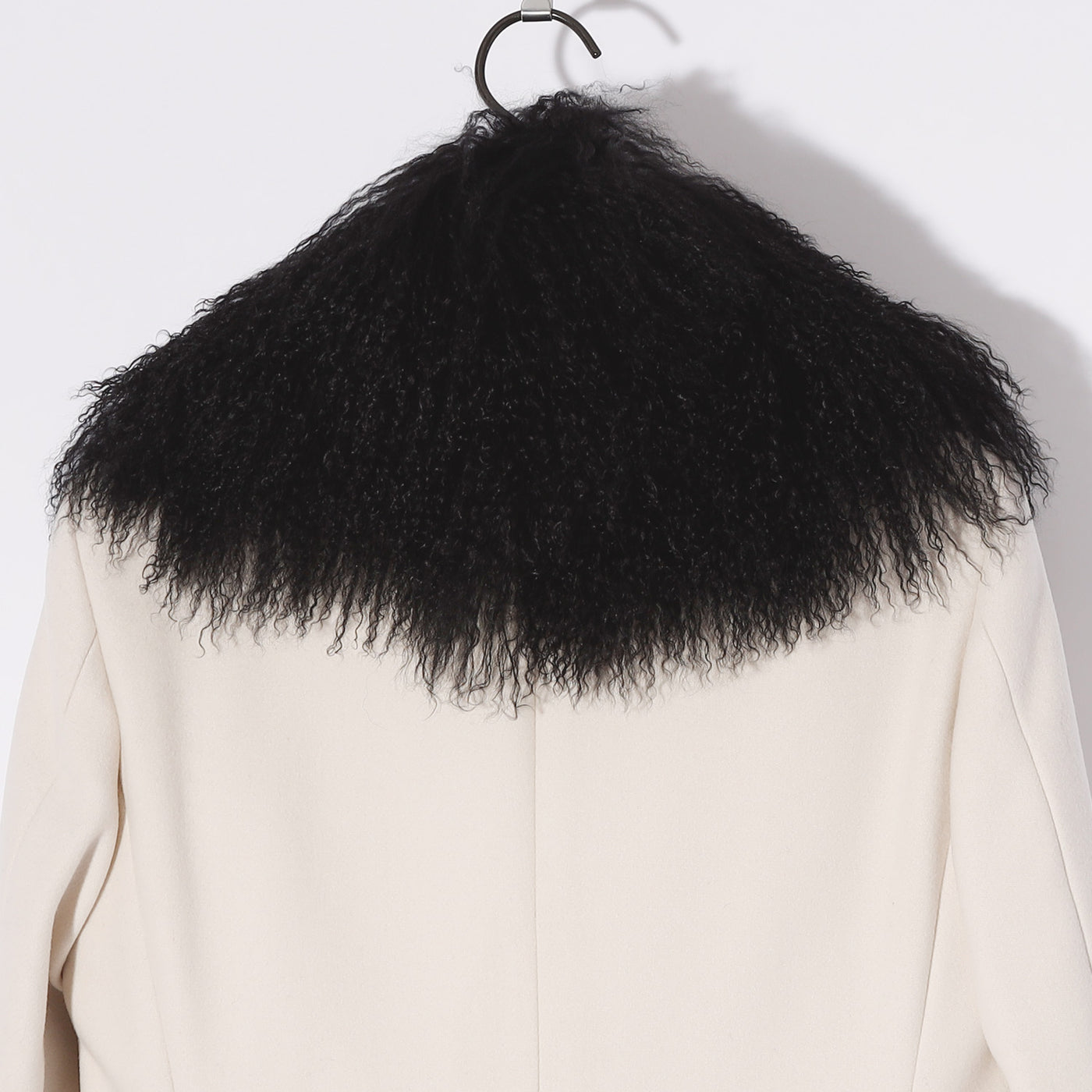 Tibetan lamb fur Detachable collar / BLACK