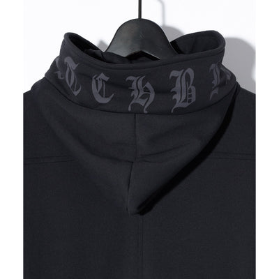 HIGH-NECK LONG HOODIE JK / BLACK
