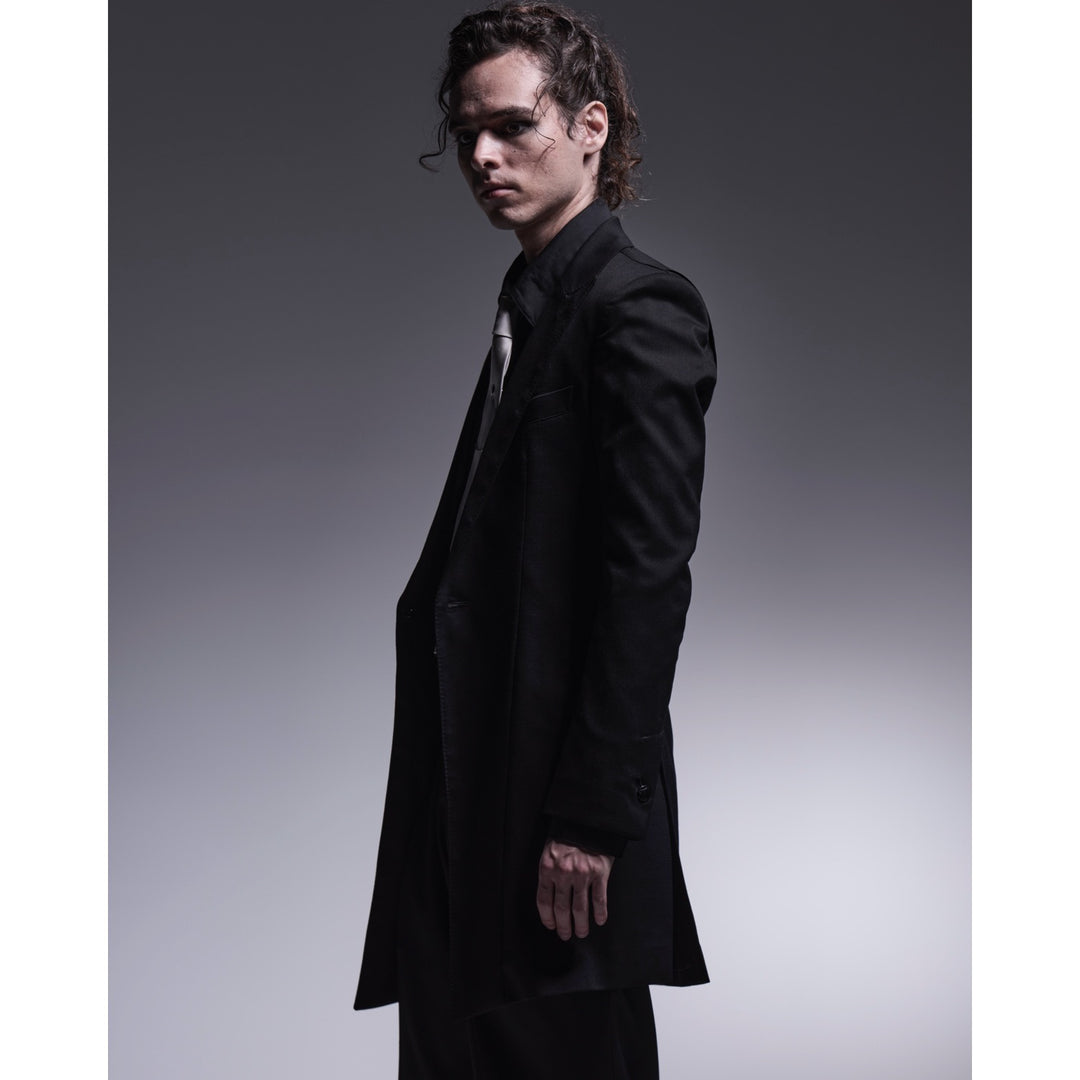 kiryuyrik(キリュウキリュウ)2/76Gabagine LingPeackedJacket / black