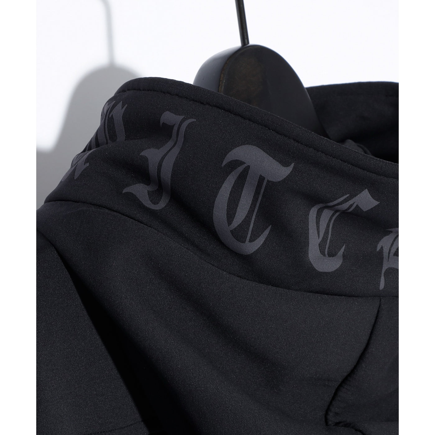 HIGH-NECK LONG HOODIE JK / BLACK