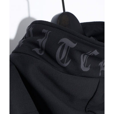 HIGH-NECK LONG HOODIE JK / BLACK