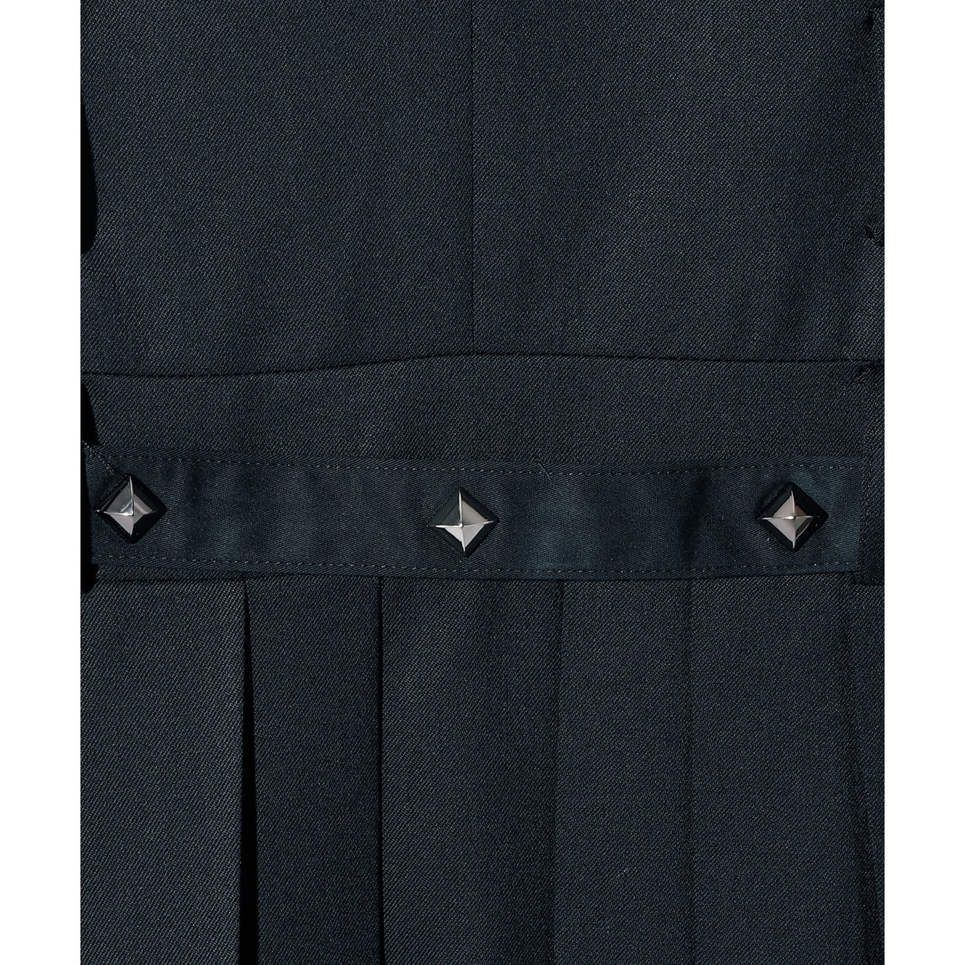 PLEATED TAILCOAT w/STUDS / BLACK