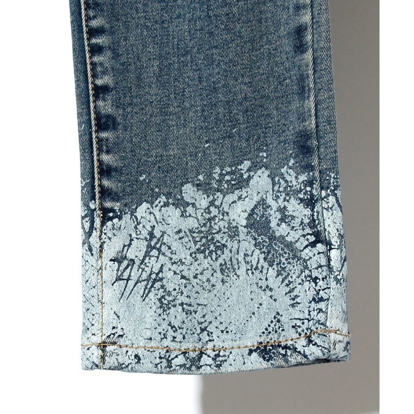 SNAKE PRINT DENIM PT（LADY’S） / INDIGO