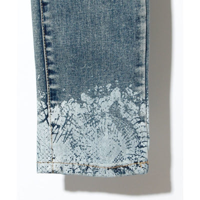 CRASH REMAKE SNAKE PRINT DENIM PT（LADY’S） / INDIGO