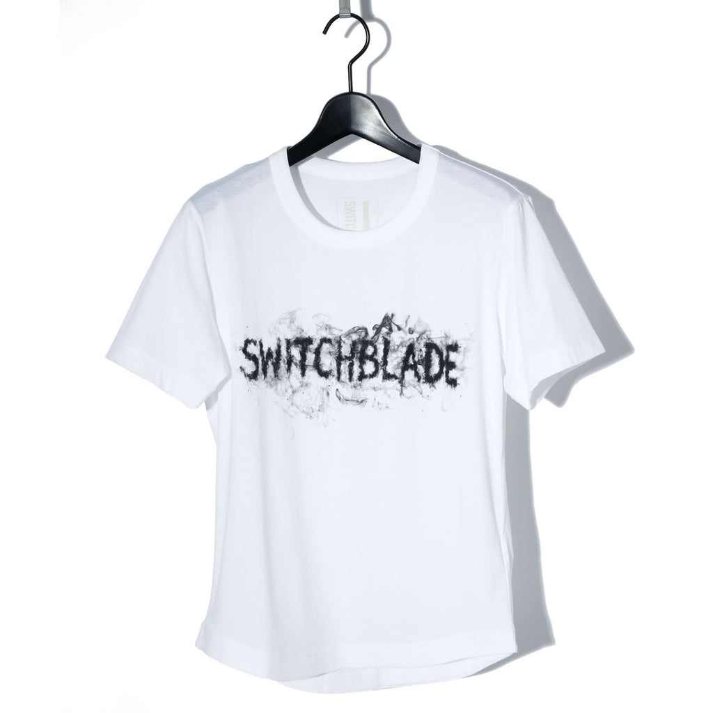 SWITCHBLADE(スイッチブレード) SMOKE SB LOGO TEE / WHITE – ANRE-R SALON