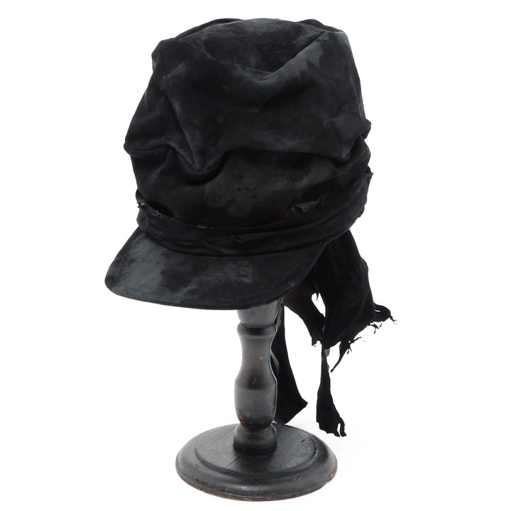 triangles hat 黒のハット triangles hat(トライアングルズハット) Bleached Black Leather Turn
