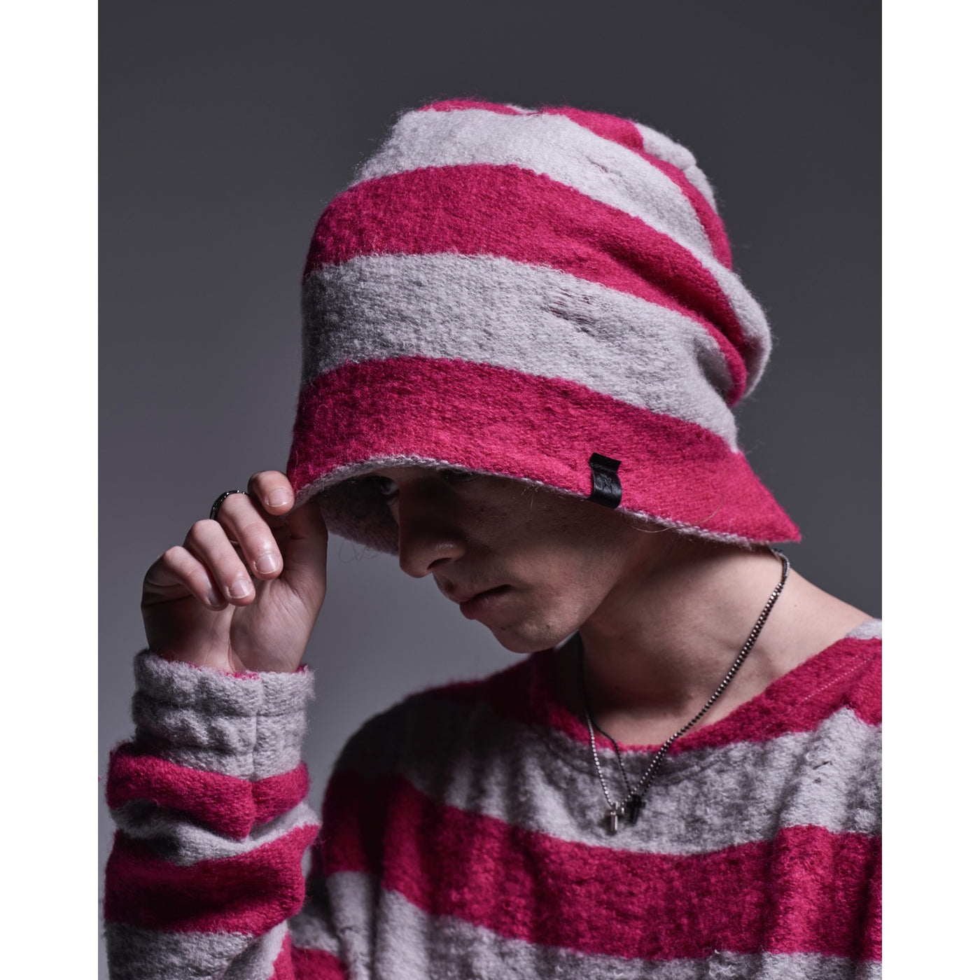Border Cap / Pink&Grey