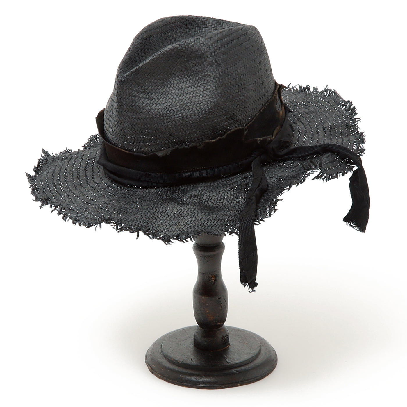 Black Paper Fedora Hat / BLACK