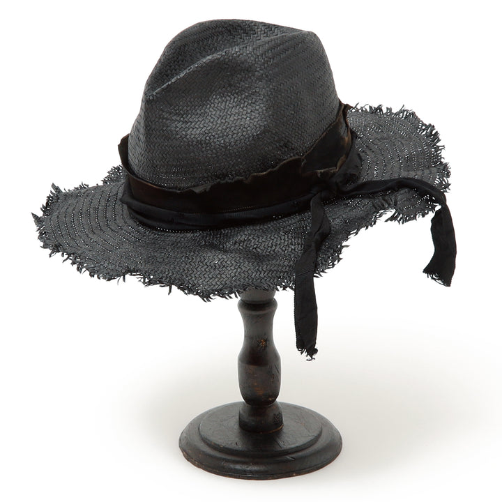 triangles hat 黒のハット triangles hat(トライアングルズハット) Black Paper Fedora Hat