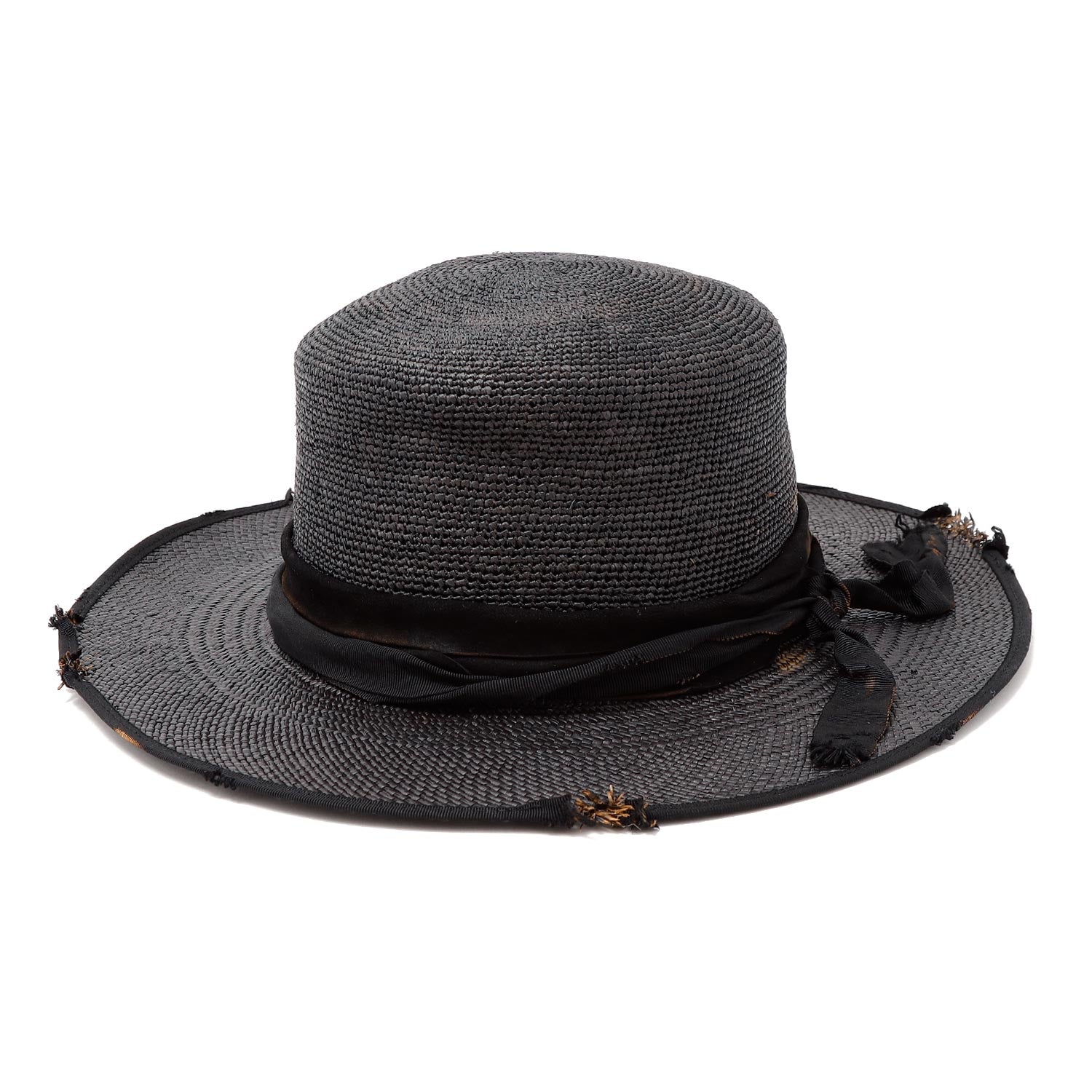 Small Triangle Hat triangles hat(トライアングルズハット)Leather & Grosgrain Ribbon Flat Panama Hat ...