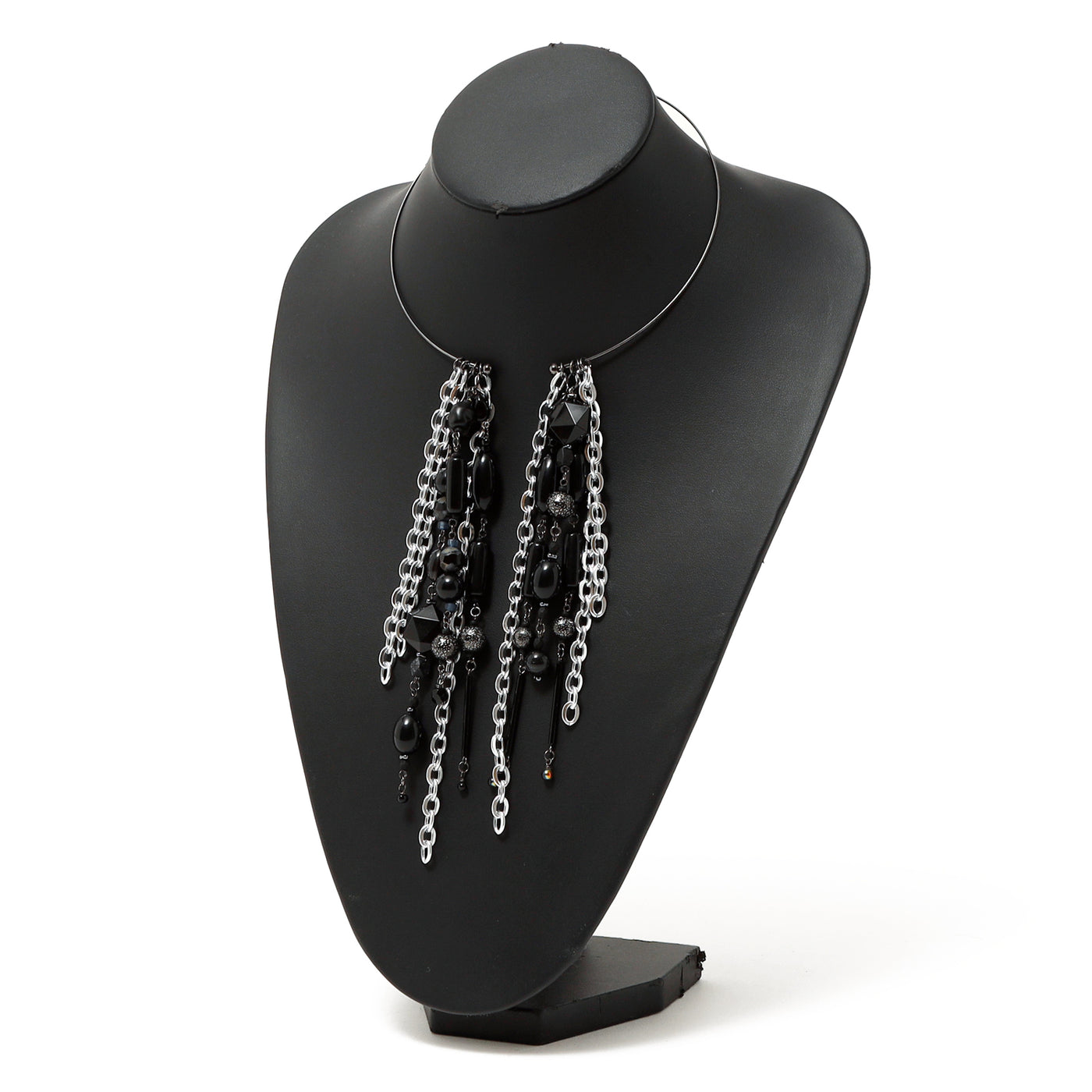 深淵 / Abyss / woden / necklace / BLACK/SILVER