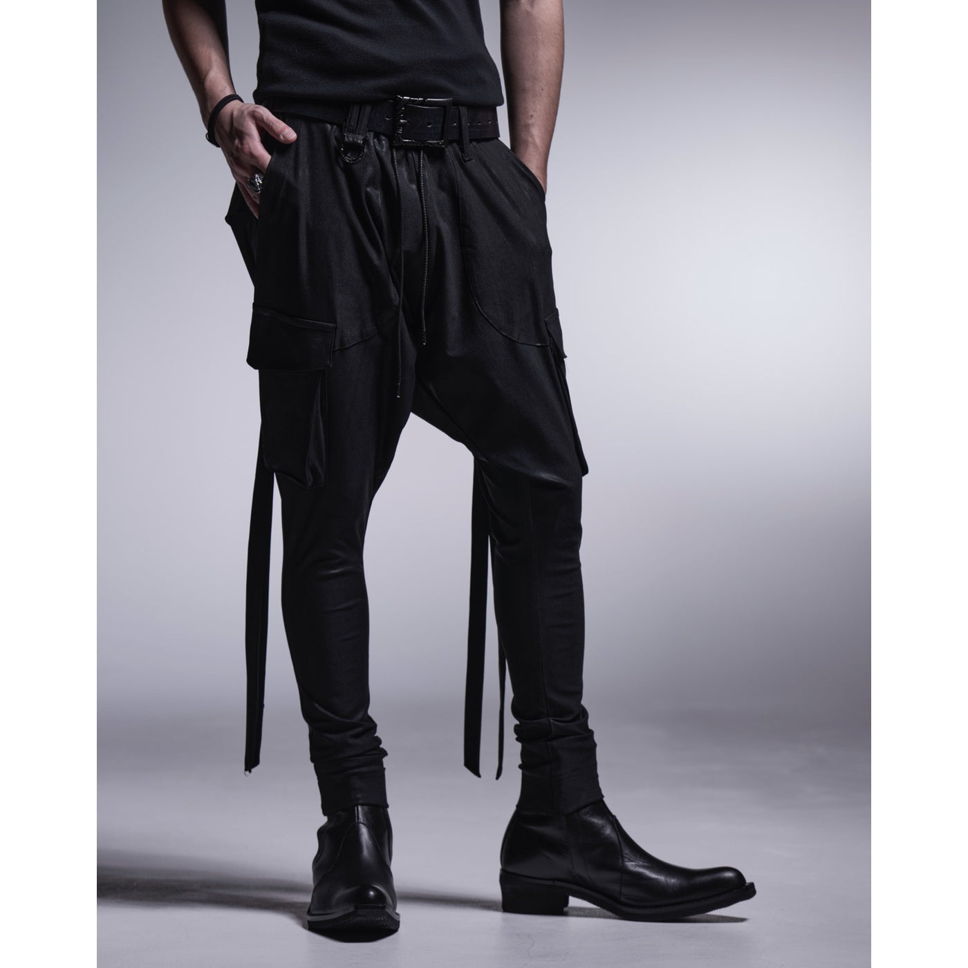 CoatingHighTensionJersey SaruelPants / Black