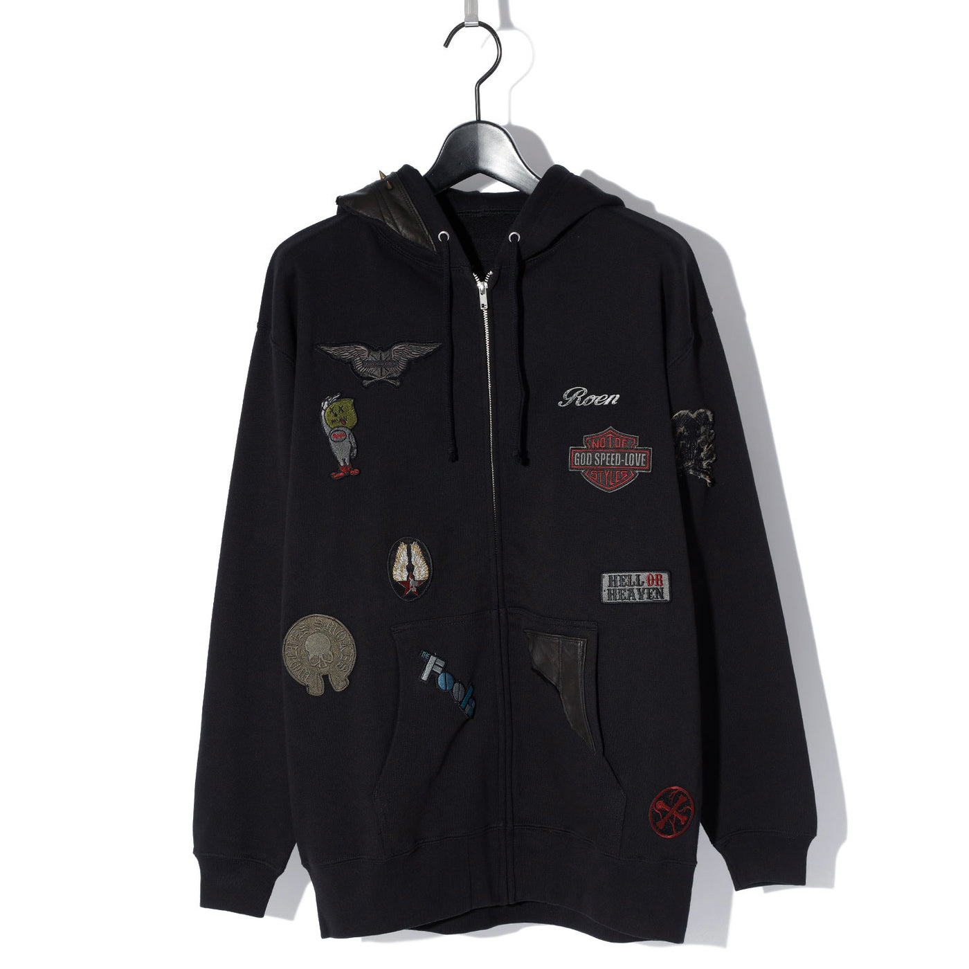 Roen(ロエン) REMAKE WAPPEN ZIPUP HOODIE col / BLACK – ANRE-R SALON
