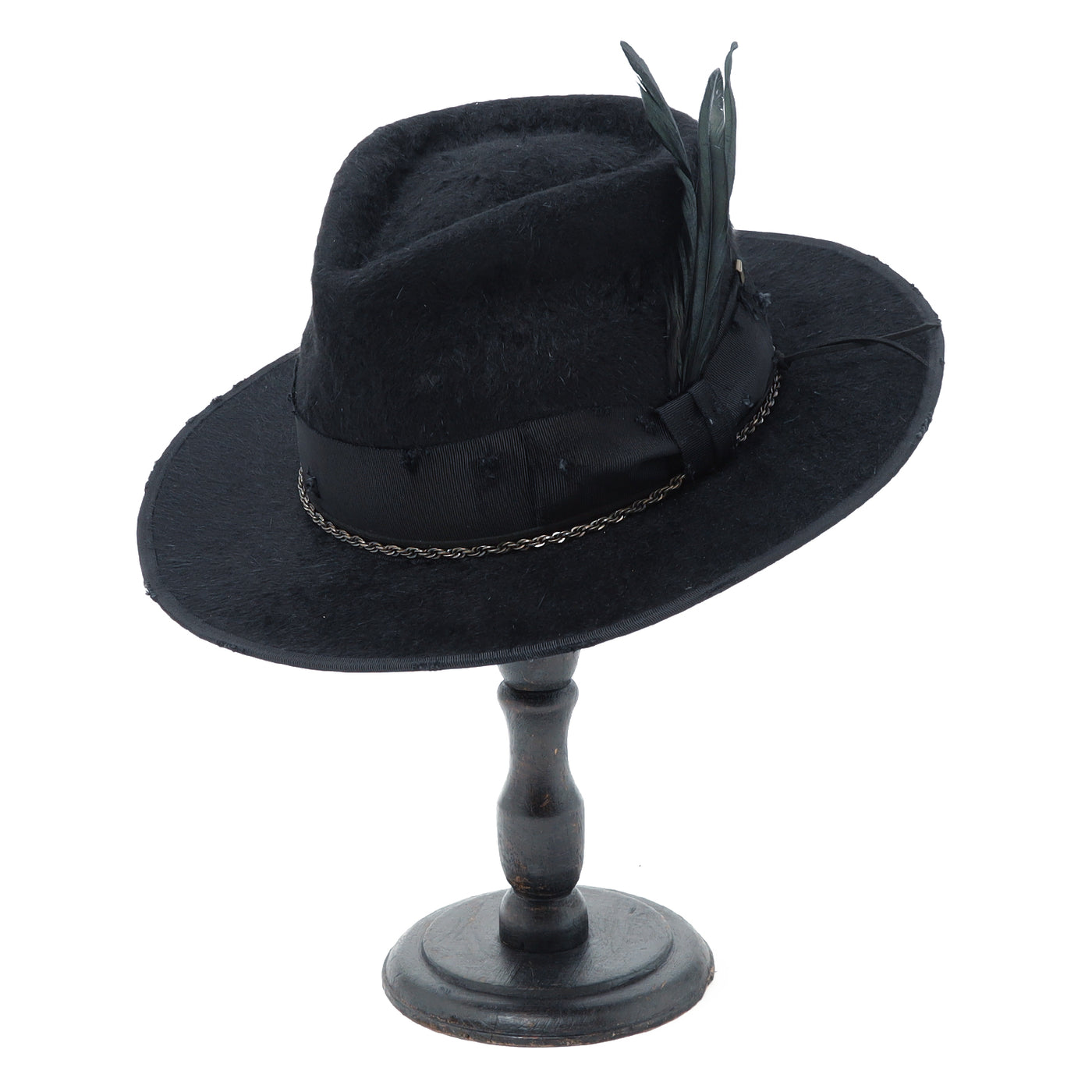Midnight Crow Chain Hat / BLACK