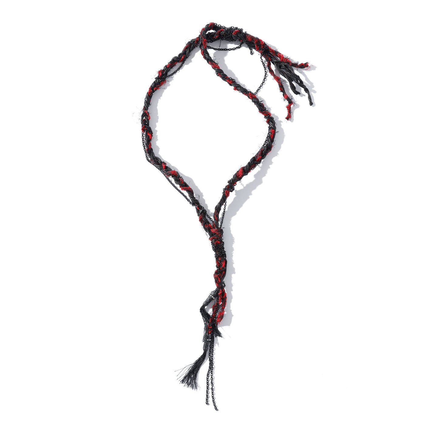 REMAKE LEATHER REDLEO MIX NECKLACE / BLACK