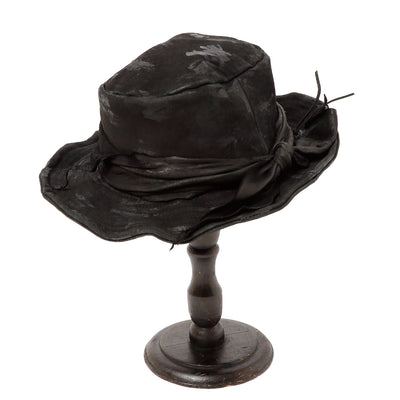 Painting Leather Bucket Hat / BLACK