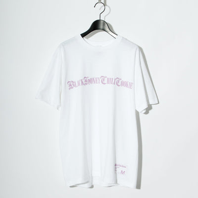 B.H.C.C Logo Print Tee / WHITE×LAVENDER