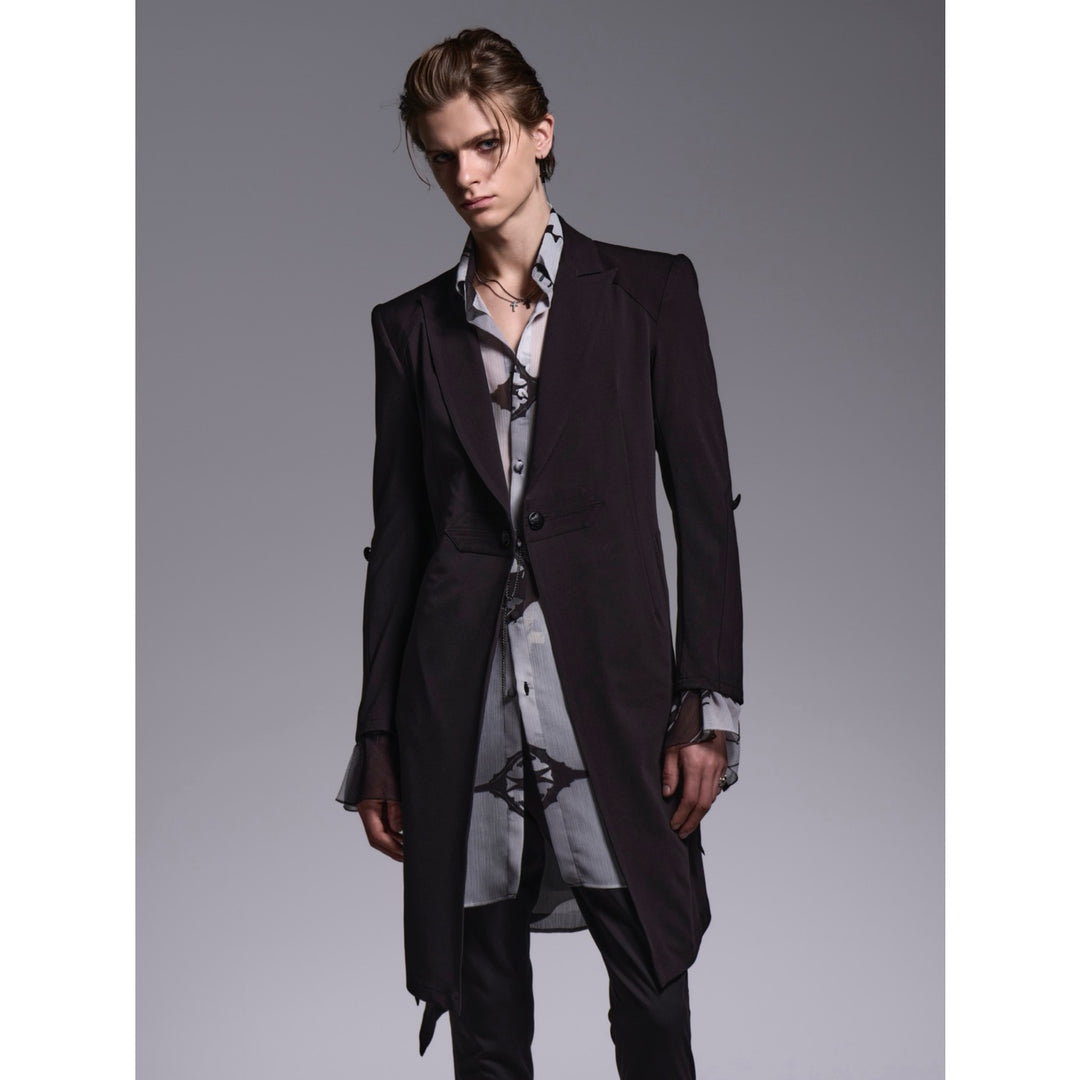 kiryuyrik(キリュウキリュウ)T/R Gabardine GothFlareJacket / Black