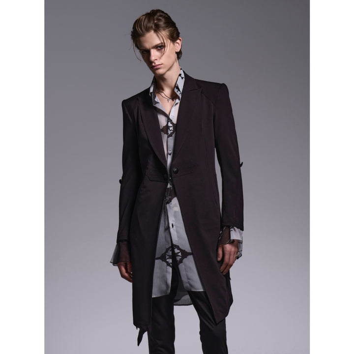 kiryuyrik(キリュウキリュウ)T/R Gabardine GothFlareJacket / Black