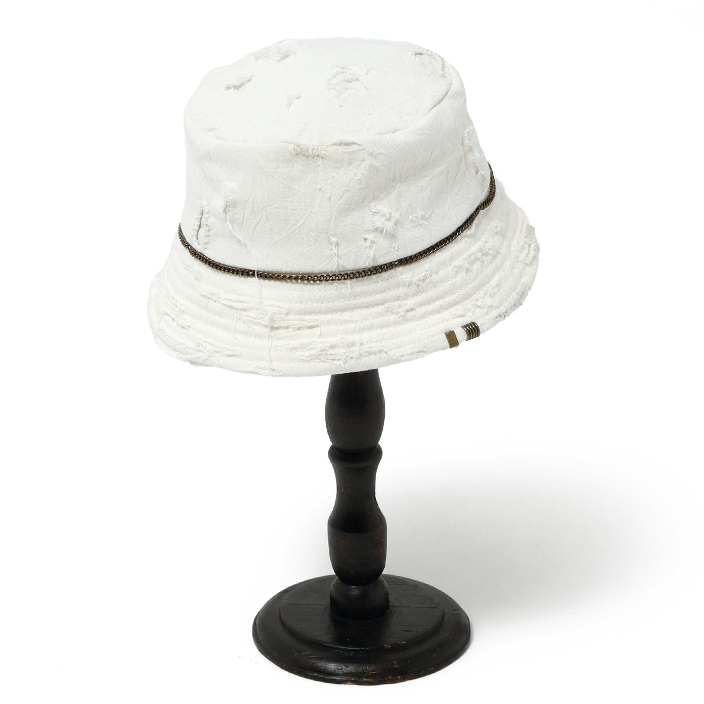 Chain C/L White Bucket Hat / WHITE