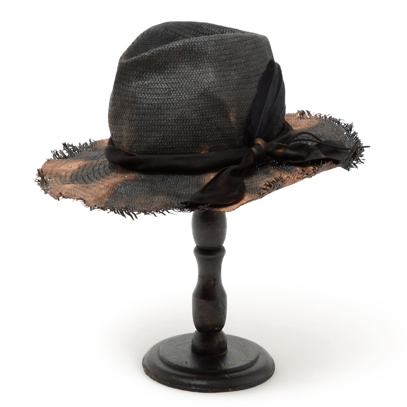 Bleach Paper Feather Fedora Hat / BLACK