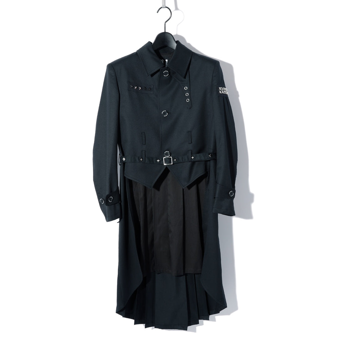 SWITCHBLADE アウターコート SWITCHBLADE(スイッチブレード) PLEATED TAILCOAT w/STUDS / BLACK