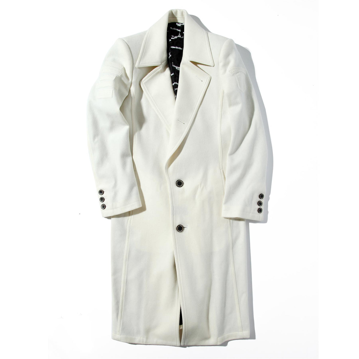 Cashmere Beaver Wool Long Coat / WHITE
