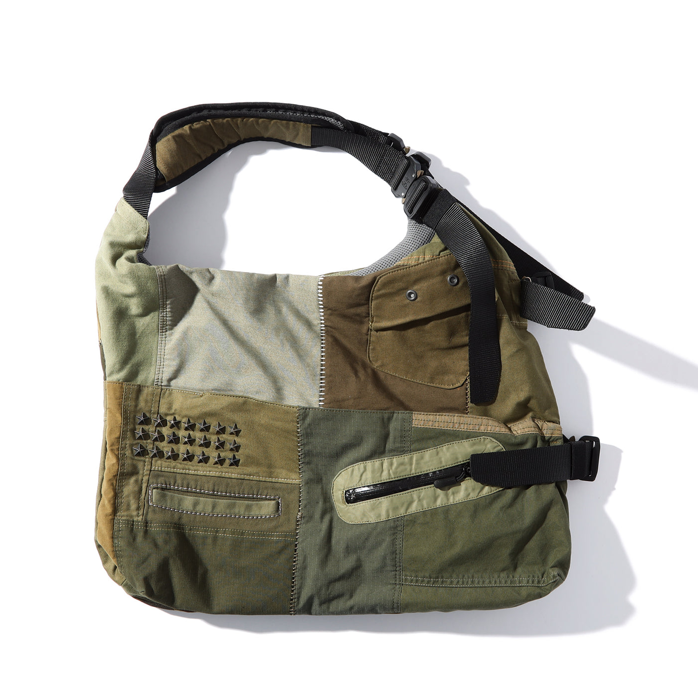 REMAKE PATCH WORK TACTICAL BODYBAG VEST / A:MIX KHAKI PATCH WORK