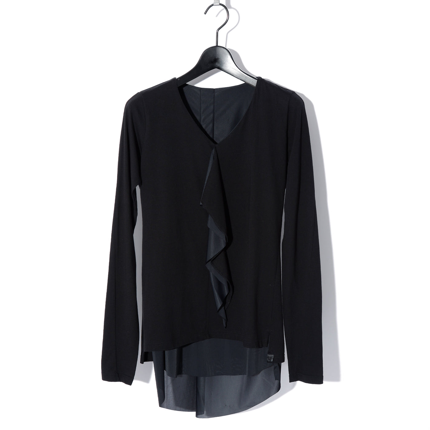 LayeredFrillT-Shirt / BLACK X BLACK