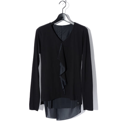 LayeredFrillT-Shirt / BLACK X BLACK