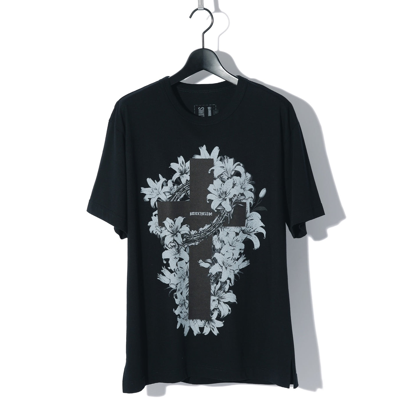 CROSS & LILIES TATTOO TEE / BLACK