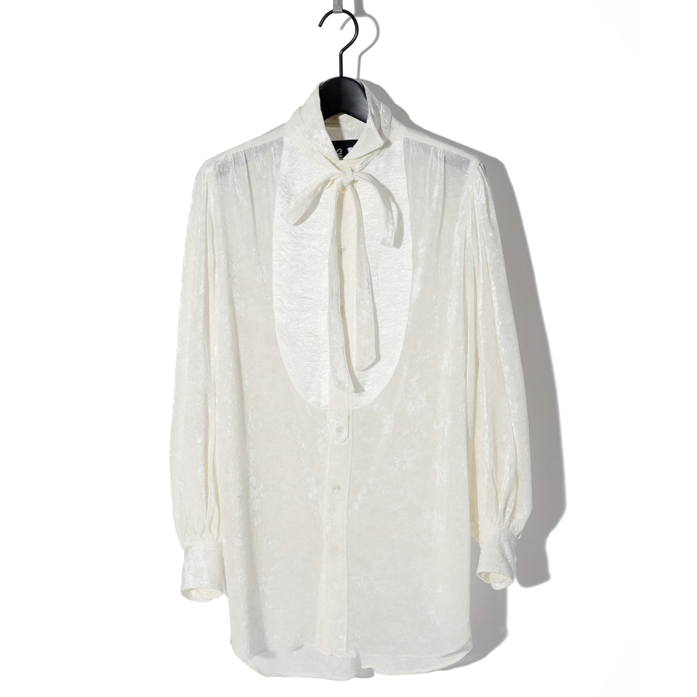 VELOUR VEIL PIRATE SHIRT / WHITE