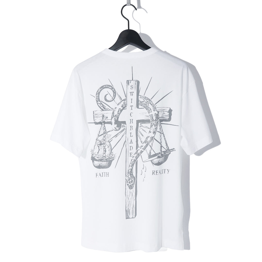 SWITCHBLADE(スイッチブレード) FAITH & REALITY TEE / WHITE – ANRE-R
