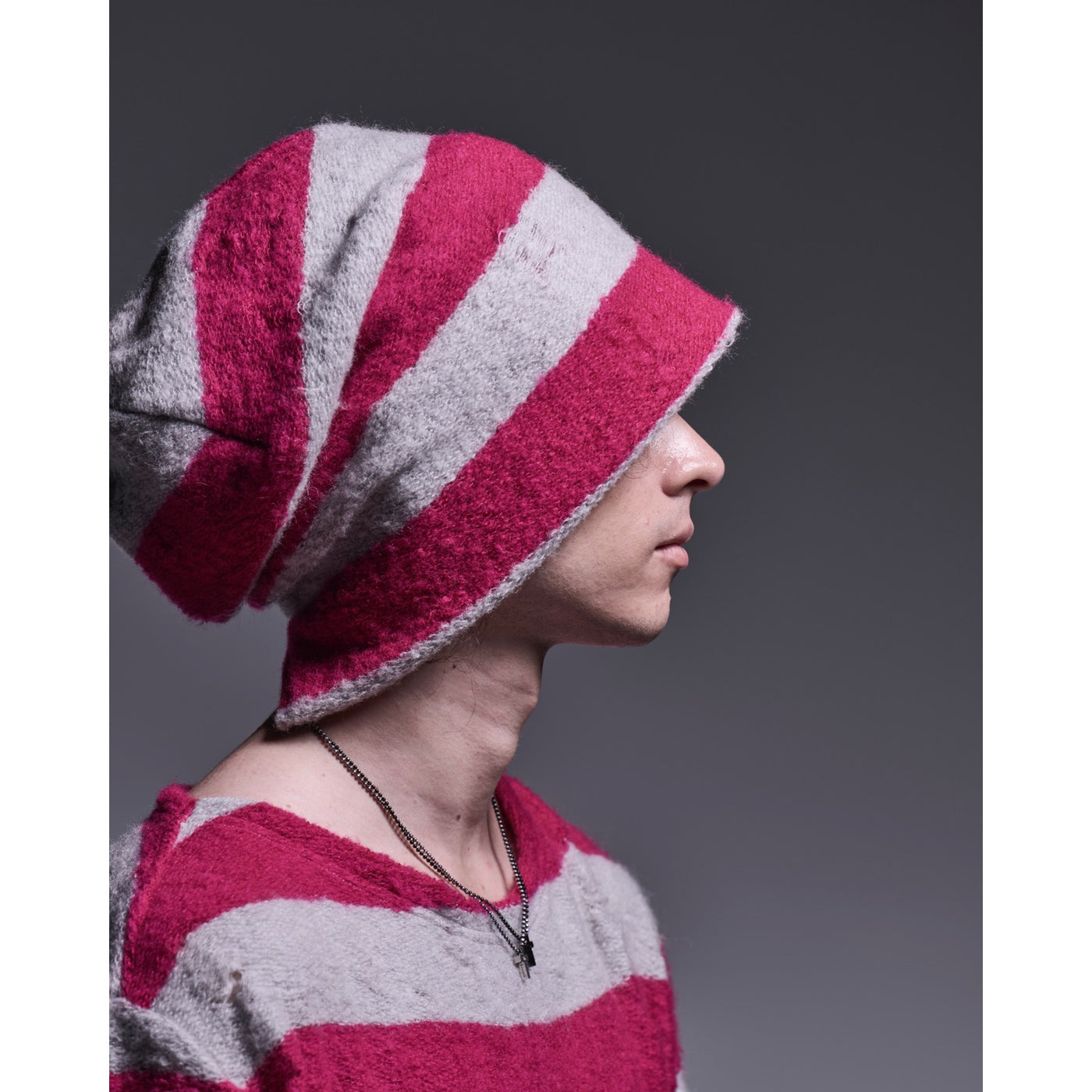 Border Cap / Pink&Grey