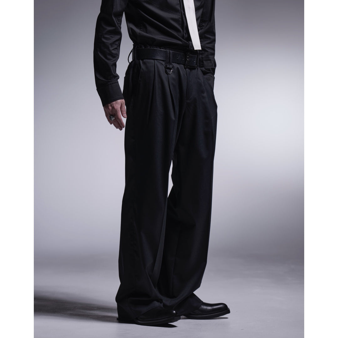 kiryuyrik(キリュウキリュウ)2/76Gabagine WideSlacks / Black – ANRE