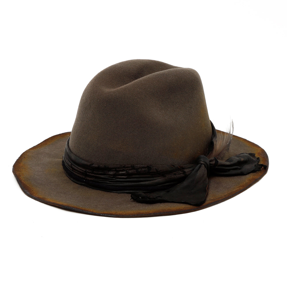 Triangles hat リボン付きハット ラビットファー KIRIKO HAT キリコハット ラビットファープレーン | WABISABISM