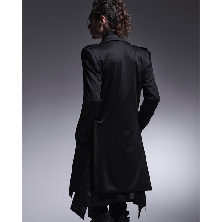 kiryuyrik(キリュウキリュウ)KerseyJersey EpauletPeackedLongJacket