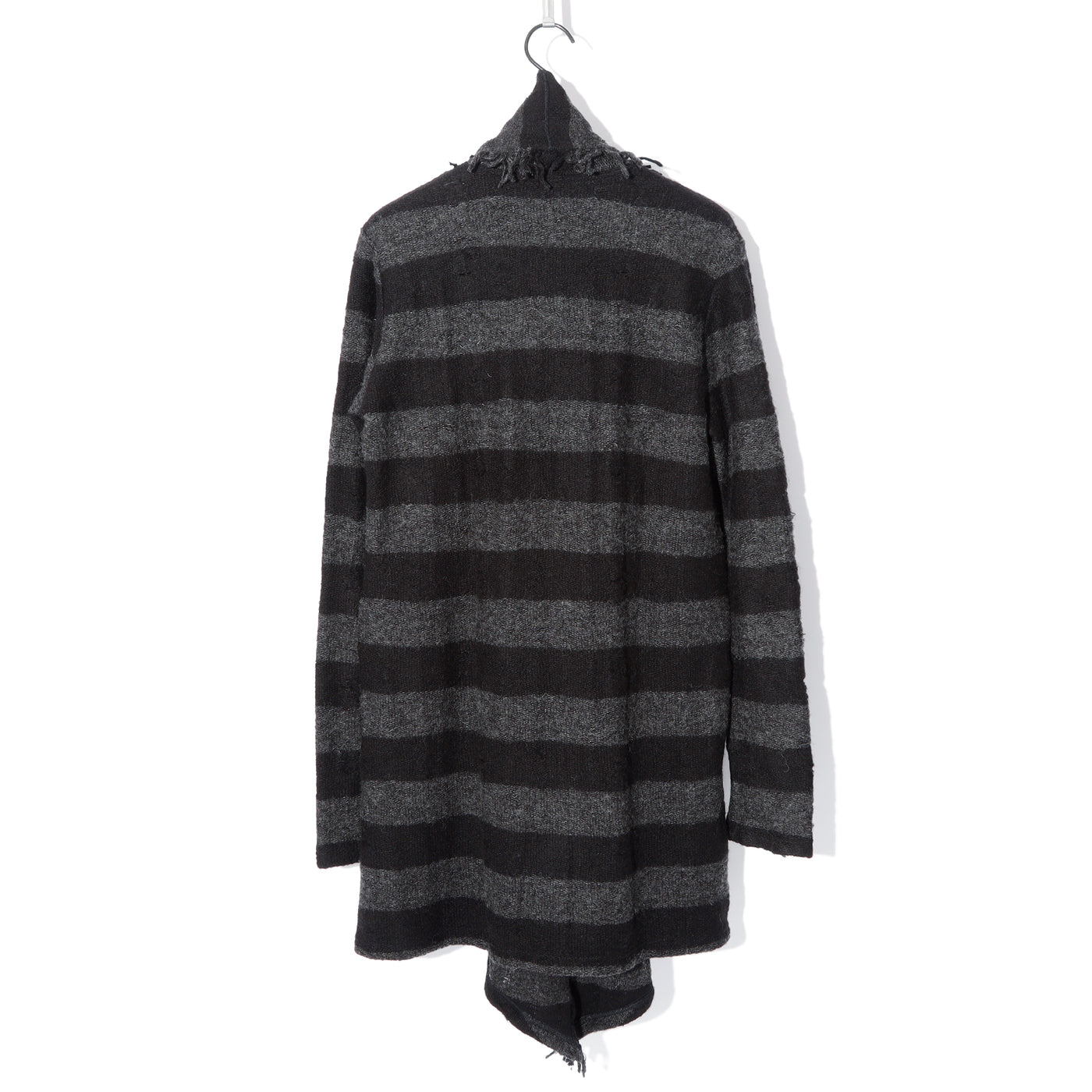 DamageBorder ShawlCardigan / Black&Gray