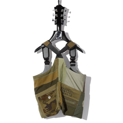 REMAKE PATCH WORK TACTICAL BODYBAG VEST / A:MIX KHAKI PATCH WORK