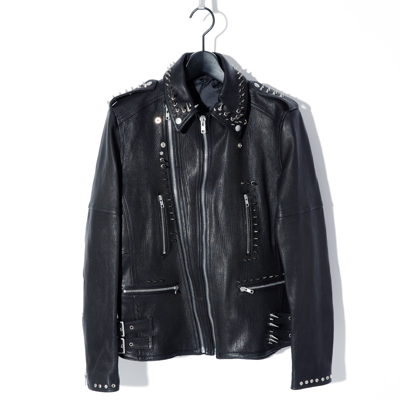 Roen(ロエン) REMAKE STUDS WHITE LEO SKULL RIDERS JKT / BLACK