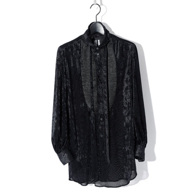 VELOUR VEIL PIRATE SHIRT / BLACK