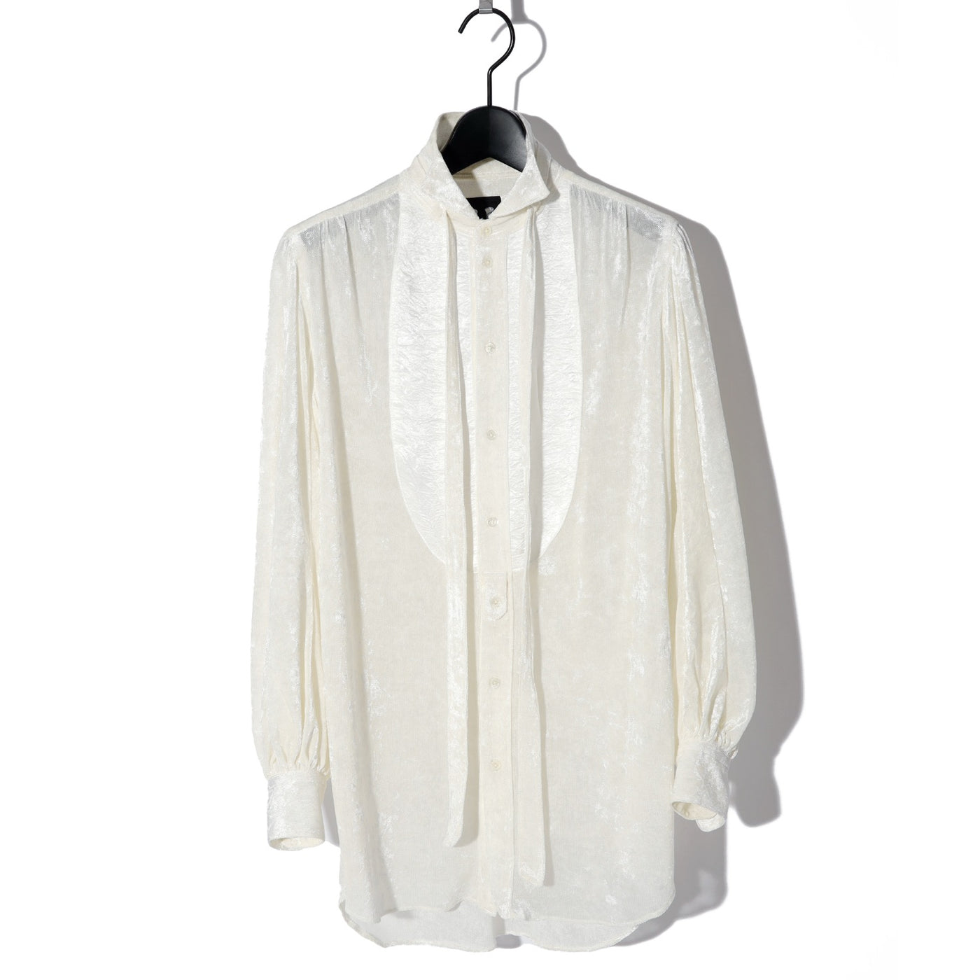 VELOUR VEIL PIRATE SHIRT / WHITE
