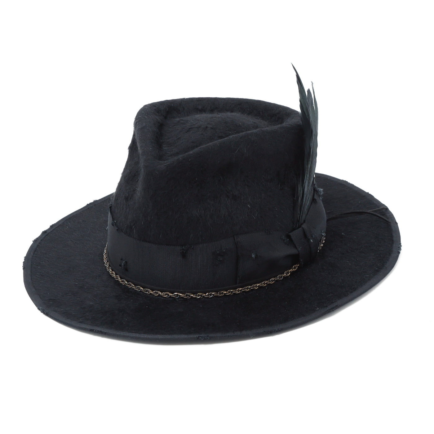 Midnight Crow Chain Hat / BLACK
