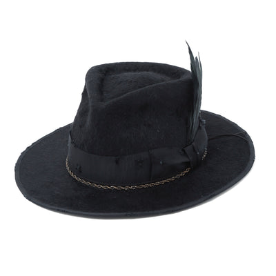 Midnight Crow Chain Hat / BLACK