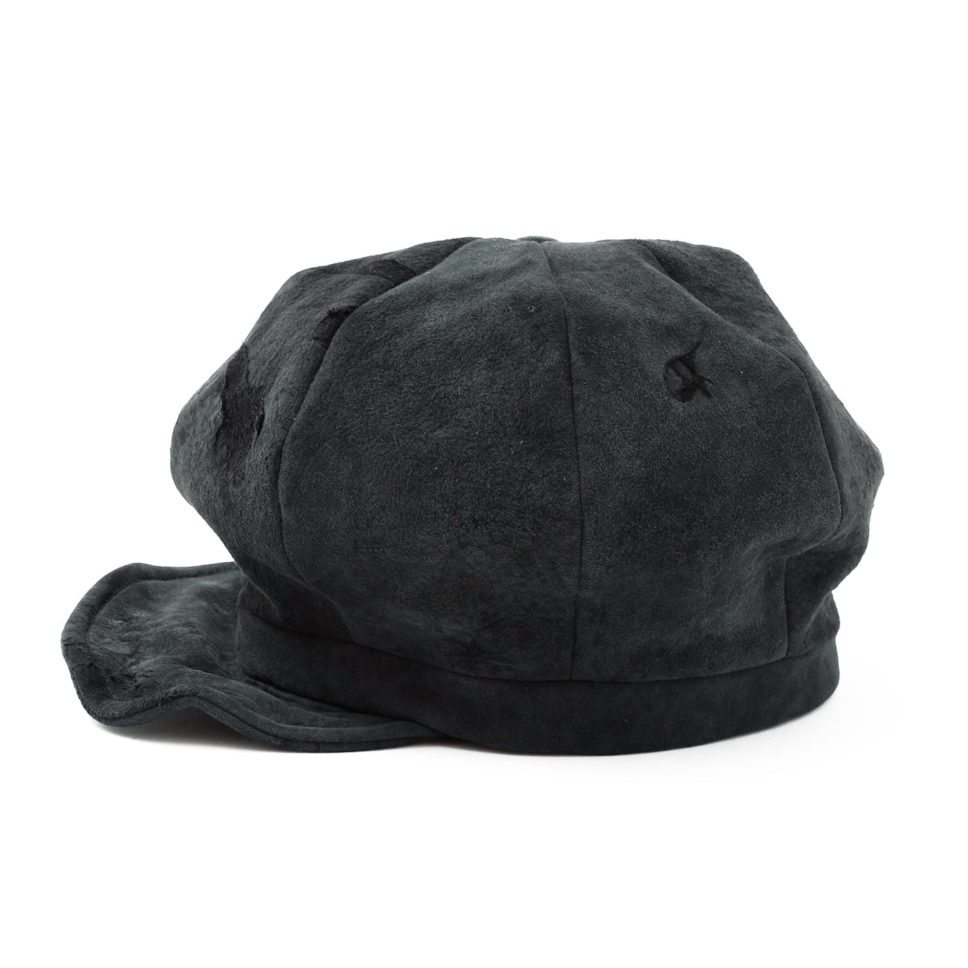 Processed Leather Casquette / BLACK