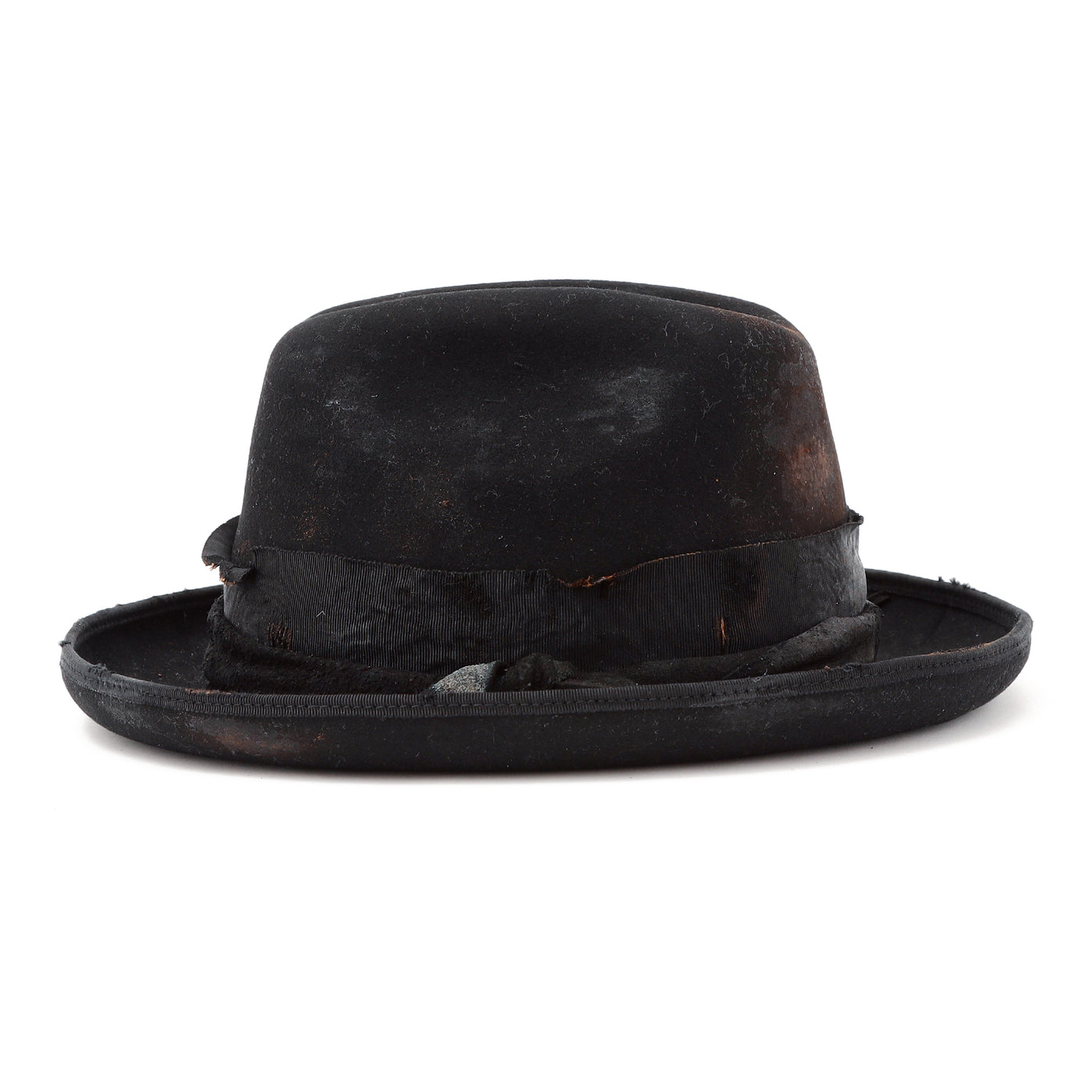 Wool Burned Western Hat / BLACK